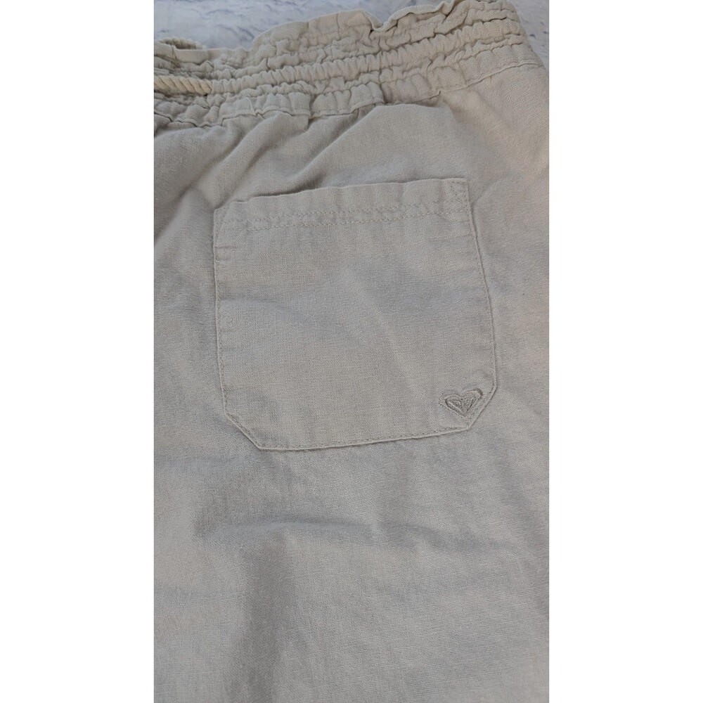 Roxy Boardriders Womens Linen Drawsting Pants with Pockets Size Xl Beach Pants - Picture 7 of 8